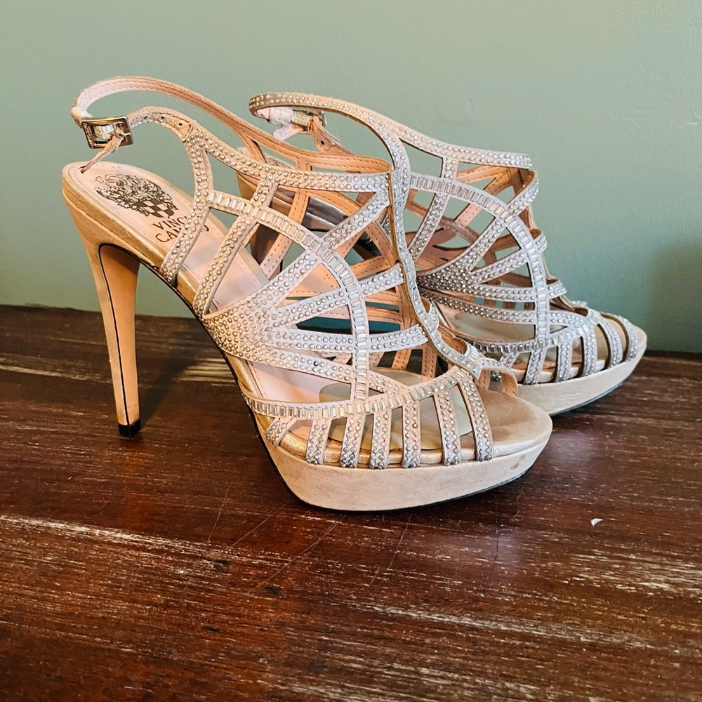 Vince Camuto Women's Glittering Silver Heels